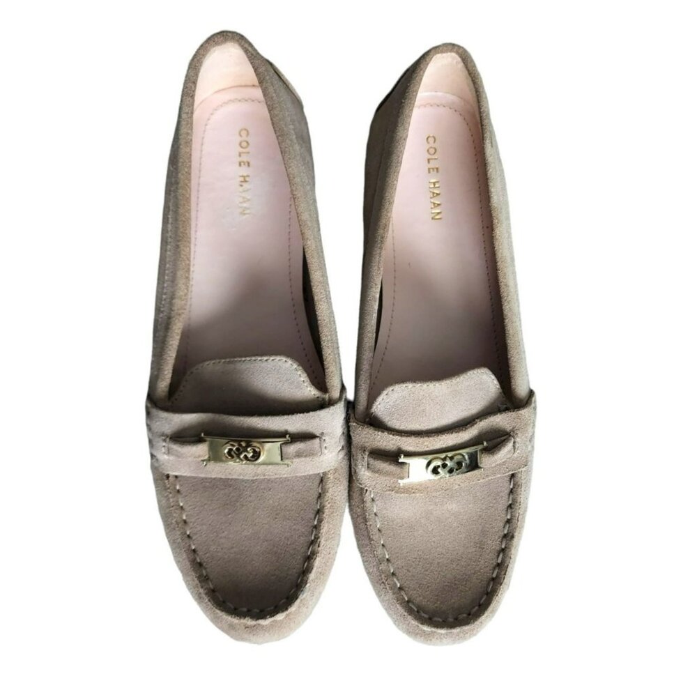 Cole Haan Women's Suede Leather Driving Moccasin Casual Classic Loafers Tan 9B - Picture 2 of 11